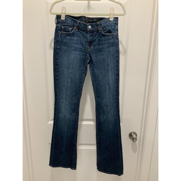7 For All Mankind Jeans 28 Women’s Bootcut Medium Wash Blue - Picture 1 of 8